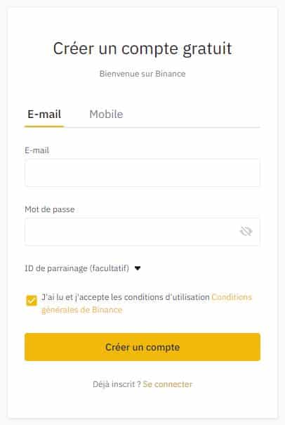 Inscription Binance Pour Acheter Du Bitcoin