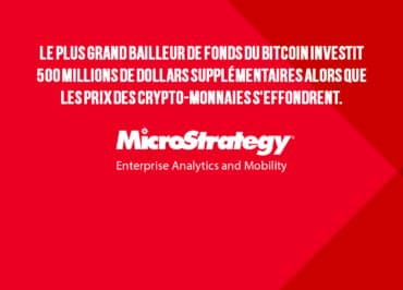 Le Plus Grand Bailleur De Fonds Du Bitcoin Investit 500 Millions De Dollars Supplémentaires Alors Que Les Prix Des Crypto-Monnaies S'Effondrent. - Police De Caractère
