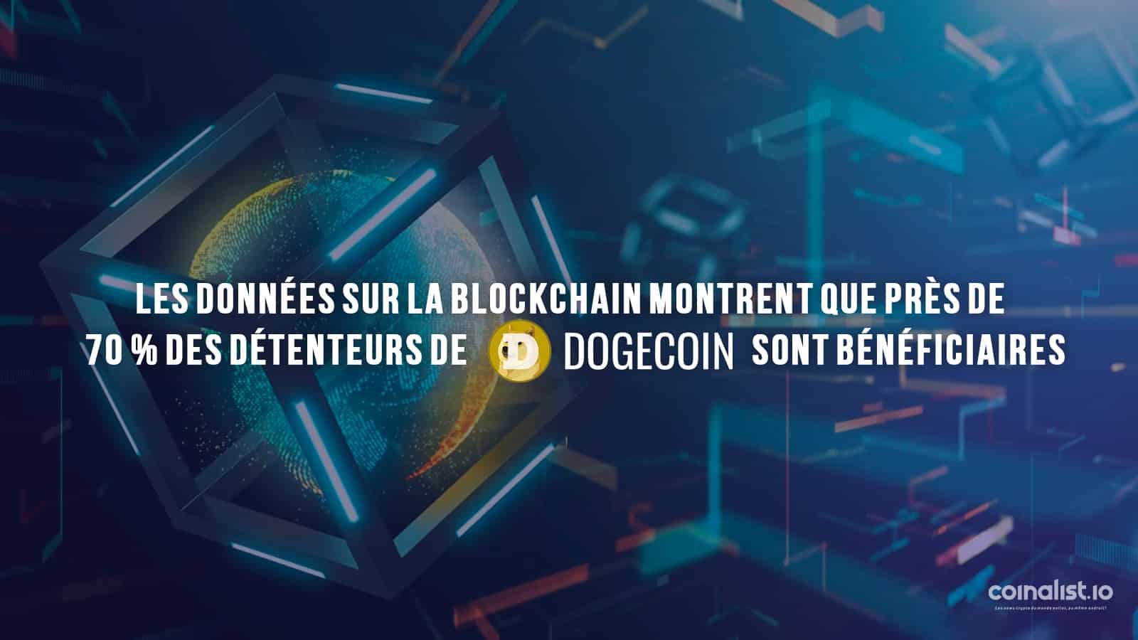 Les Données Sur La Blockchain Montrent Que Près De 70 % Des Détenteurs De Dogecoin (Doge) Sont Bénéficiaires - Conception Graphique