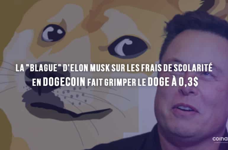 La &Quot;Blague&Quot; D'Elon Musk Sur Les Frais De Scolarité En Dogecoin Fait Grimper Le Doge À 0,3 $ - Humain