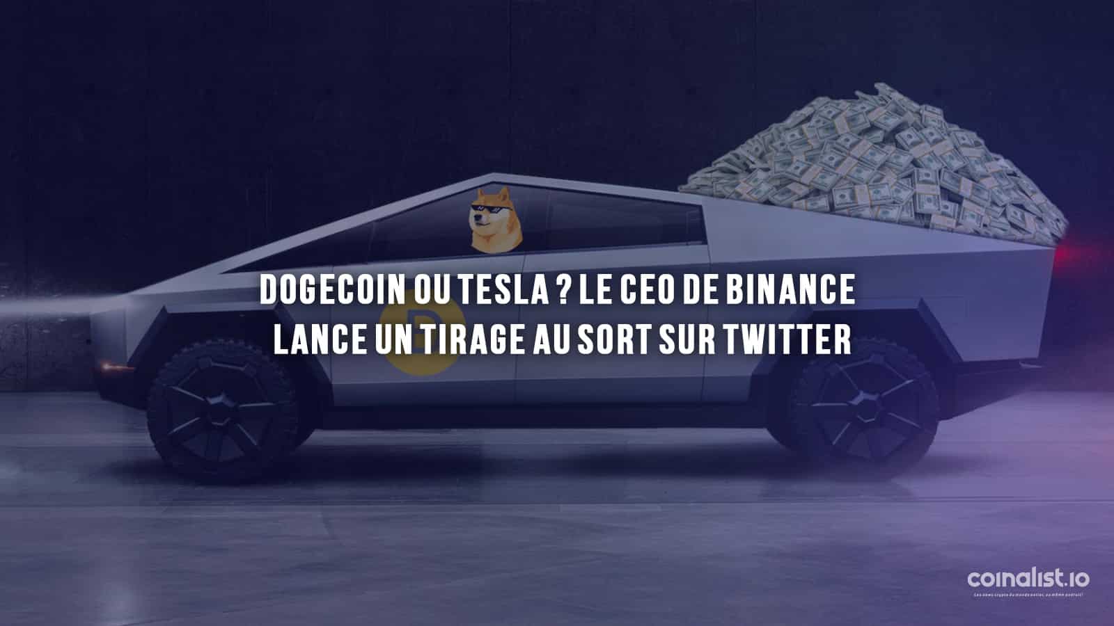 Dogecoin Ou Tesla ? Le Ceo De Binance Lance Un Tirage Au Sort Sur Twitter - Tesla Cybertruck
