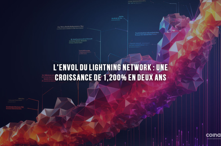 Graphique En Ascension Montrant La Croissance Exponentielle Du Lightning Network De Bitcoin Sur Les Deux Dernières Années.