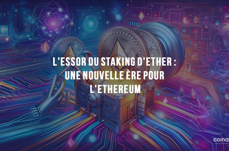 Illustration Abstraite Du Staking D'Ethereum Dans Un Réseau Blockchain.